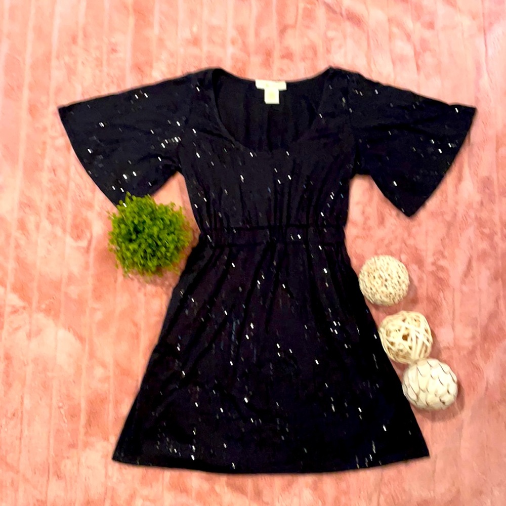 Black cotton & sequin dress from Urban Outfitters